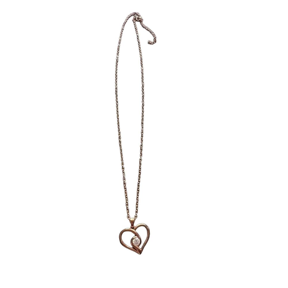 Rose Gold Heart Pendant Necklace
